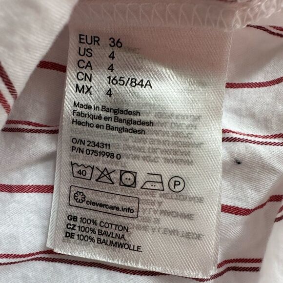 H&M Pink Striped Button Down Shirt - Picture 4 of 5